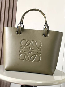 Loewe original calfskin  medium anagram tote bag A223T41 khaki green