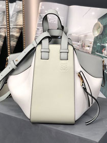 Loewe original calfskin medium hammock bag A538S35 white&green