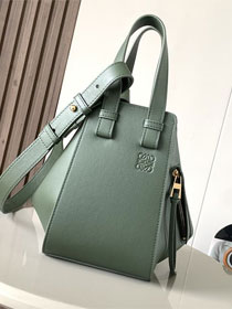 Loewe original calfskin small hammock bag A538H13 dark green