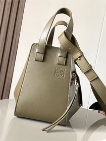 Loewe original calfskin small hammock bag A538H13 khaki green