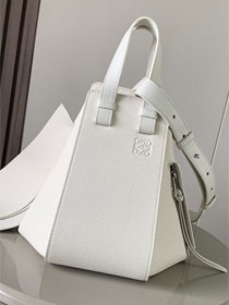 Loewe original grained calfskin medium hammock bag A538S35 white