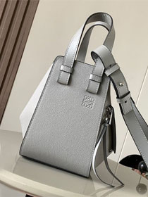 Loewe original grained calfskin small hammock bag A538H13 grey