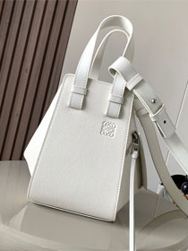 Loewe original grained calfskin small hammock bag A538H13 white