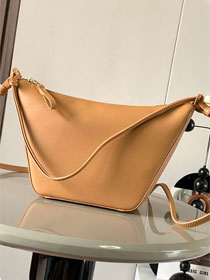 Loewe original calfskin mini hammock hobo bag A538G13 caramel