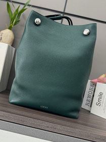 Loewe original calfskin pebble hobo bag BS01746 green
