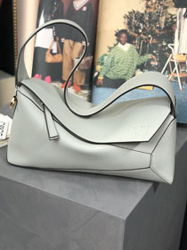 Loewe original calfskin puzzle hobo bag A510P50 light green