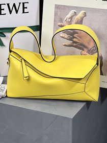 Loewe original calfskin puzzle hobo bag A510P50 yellow