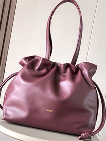 Loewe original calfskin large flamenco clutch A411FL1 bordeaux