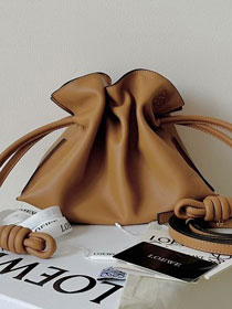 Loewe original calfskin medium flamenco clutch A411FC1 brown