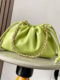 Loewe original lambskin medium flamenco purse A411FCR lemon green