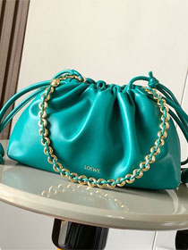Loewe original lambskin medium flamenco purse A411FCR turquoise