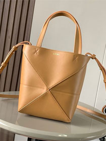 Loewe original calfskin mini puzzle fold tote A657V25 desert