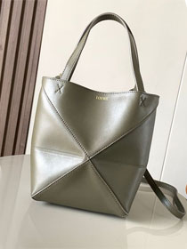 Loewe original calfskin mini puzzle fold tote A657V25 khaki