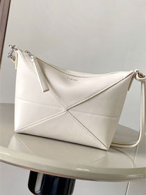 Loewe original calfskin puzzle fold pouch C510PT1 white