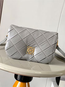 Loewe original lambskin mini goya puffer bag A896W56 grey