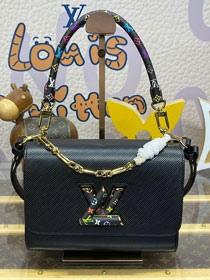 Louis vuitton original epi leather TM twist slim mm M13243 black