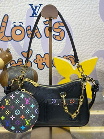 Louis vuitton original epi leather marellini bag M13099 black