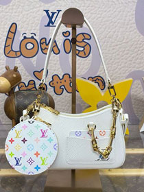 Louis vuitton original epi leather marellini bag M13100 white