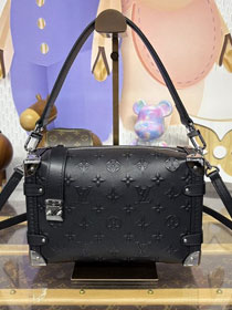 Louis vuitton original monogram calfskin side trunk mm M14572 black