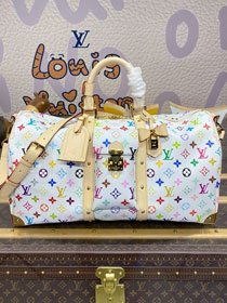Louis vuitton original multicolored canvas TM keepall 45 M13742 white