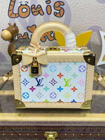 Louis vuitton original multicolored canvas TM petite valise M13125 white