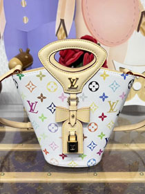Louis vuitton original multicolored canvas TM rivage BB M14680 white