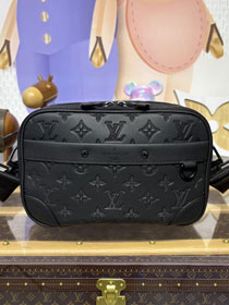 Louis vuitton original calfskin alpha messenger bag M46955 black