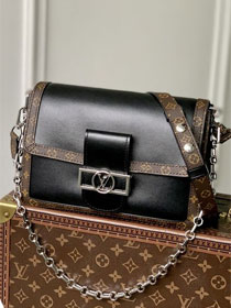 Louis vuitton original calfskin dauphine soft MM M13450 black