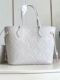 Louis vuitton original calfskin neverfull mm M13758 light grey