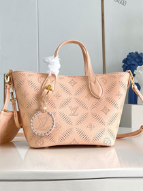Louis vuitton original mahina calfskin blossom pm tote M13839 pink