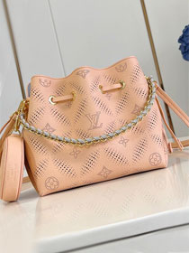 Louis vuitton original mahina leather bella bucket bag M13840 pink