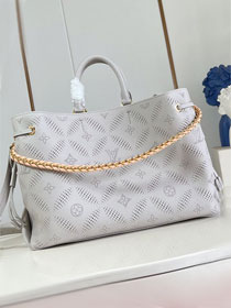 Louis vuitton original mahina leather bella tote bag M13838 grey
