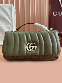 GG original lambskin milano small top handle bag 806016 green