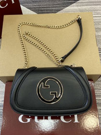 GG original calfskin blondie small shoulder bag 815711 black