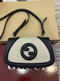 GG original canvas blondie small shoulder bag 815700 black
