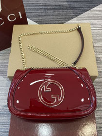 GG original patent calfskin blondie medium shoulder bag 815715 bordeaux