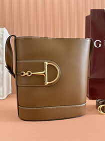 GG original calfskin 73 medium bucket bag 833660 brown