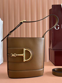 GG original calfskin 73 small bucket bag 833665 brown