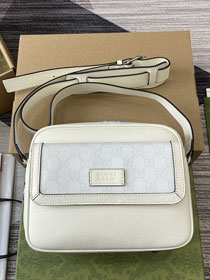 GG original calfskin supreme small crossbody bag 795464 white