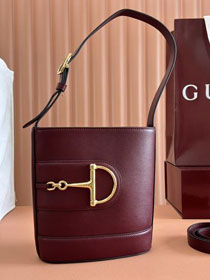 GG original calfskin 73 small bucket bag 833665 bordeaux