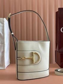 GG original calfskin 73 small bucket bag 833665 white