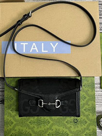 GG original canvas horsebit 1955 mini bag 699296 black