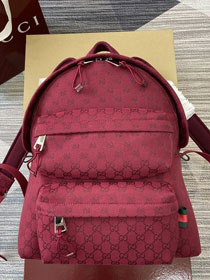 GG original canvas medium backpack 800265 red