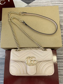 GG original calfskin marmont mini bag 446744 light pink