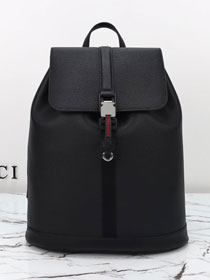 GG original calfskin medium backpack with web 816750 black