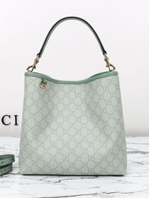 GG original fabric emblem medium bucket bag 815103 green