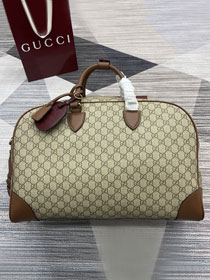 GG original canvas emblem medium duffle bag 821148 brown