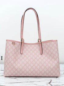 GG original canvas emblem medium tote bag 815213 pink