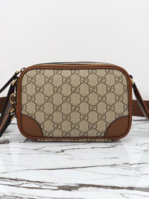 GG original canvas emblem mini crossbody bag 821217 brown