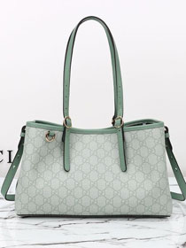GG original canvas emblem small tote bag 815214 green